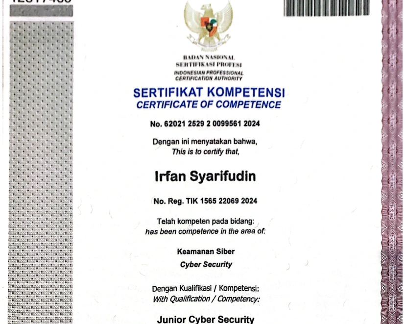 Sertifikat JCS BNSP